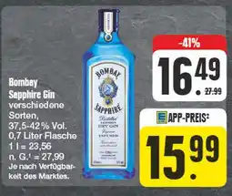 Edeka Bombay sapphire gin Angebot