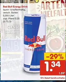 Netto Marken-Discount Red bull energy drink Angebot