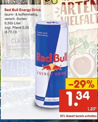Netto Marken-Discount Red bull energy drink Angebot