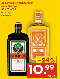 Netto Marken-Discount Jägermeister jägermeister kräuterlikör oder orange Angebot