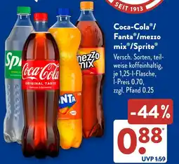 Aldi Süd Coca-cola, fanta, mezzo mix, sprite coca-cola, fanta, mezzo mix, sprite Angebot