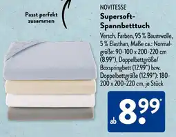 Aldi Süd Novitesse supersoft-spannbetttuch Angebot