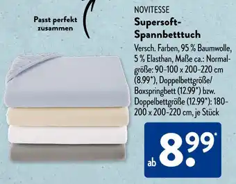 Aldi Süd Novitesse supersoft-spannbetttuch Angebot