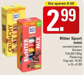 WEZ Ritter Sport mini Angebot
