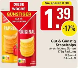 WEZ Gut & Günstig Stapelchips Angebot