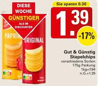 WEZ Gut & Günstig Stapelchips Angebot