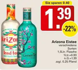 WEZ Arizona Eistee Angebot