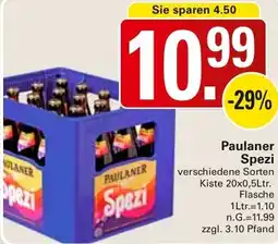 WEZ Paulaner Spezi Angebot