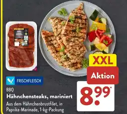 Aldi Süd Frischfleisch bbq hähnchensteaks, mariniert Angebot