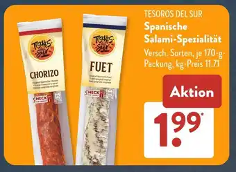 Aldi Süd Tesoros del sur chorizo oder fuet Angebot