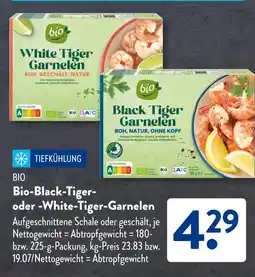 Aldi Süd Bio bio-black-tiger- oder -white-tiger-garnelen Angebot