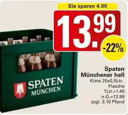 WEZ Spaten Münchener hell Angebot