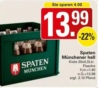 WEZ Spaten Münchener hell Angebot