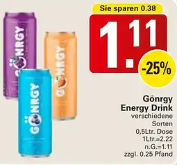 WEZ Gönrgy Energy Drink Angebot