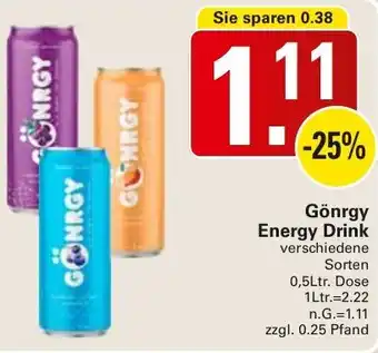WEZ Gönrgy Energy Drink Angebot