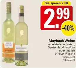 WEZ Maybach Weine Angebot