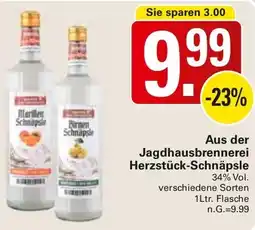 WEZ Aus der Jagdhausbrennerei Herzstück-Schnäpsle Angebot