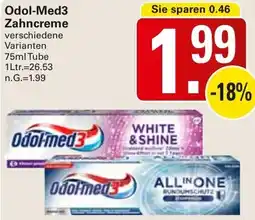 WEZ Odol-Med3 Zahncreme Angebot