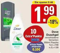 WEZ Dove Duschgel Angebot