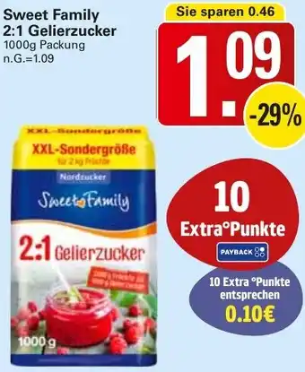 WEZ Sweet Family 2:1 Gelierzucker Angebot