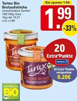 WEZ Tartex Bio Brotaufstriche Angebot