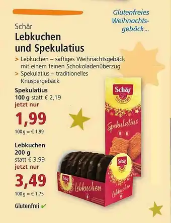 Reformhaus Ebken Schär Lebkuchen Und Spekulatius Angebot