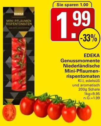 WEZ EDEKA Genussmomente Niederländische Mini-Pflaumenrispentomaten Angebot
