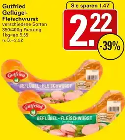WEZ Gutfried Geflügel Fleischwurst Angebot
