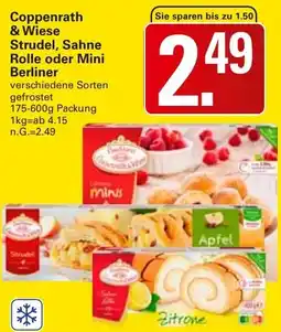 WEZ Coppenrath & Wiese Strudel, Sahne Rolle oder Mini Berliner Angebot