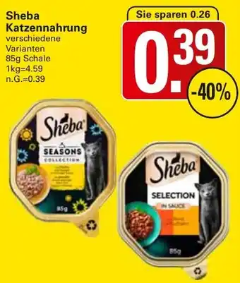 WEZ Sheba Katzennahrung Angebot