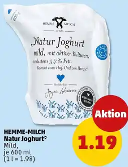 PENNY HEMME-MILCH Natur Joghurt Angebot