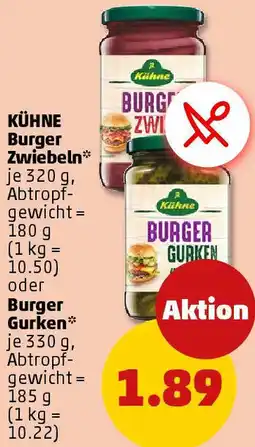 PENNY KÜHNE Burger Zwiebeln oder Burger Gurken Angebot