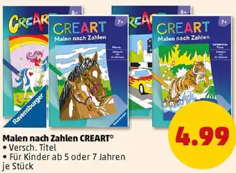 PENNY Ravensburger Malen nach Zahlen CREART Angebot