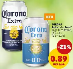 PENNY CORONA Extra oder Cero Angebot