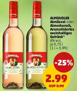 PENNY ALMDUDLER Almliesel oder Almschorsch, Aromatisiertes weinhaltiges Getränk Angebot