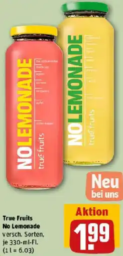 REWE True Fruits No Lemonade Angebot