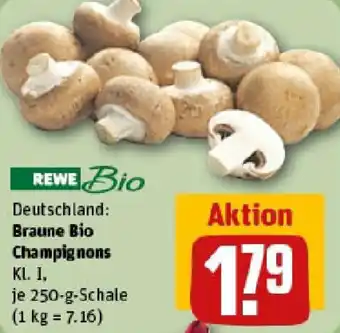 REWE Braune Bio Champignons Angebot