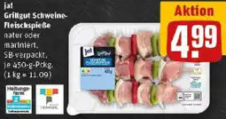 REWE ja! Grillgut Schweine Fleischspieße Angebot