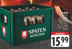 Edeka Spaten Münchner Hell oder Alkoholfrei Angebot