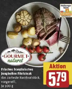 REWE GOURMET naturel Frisches französisches Jungbullen Filetsteak Angebot