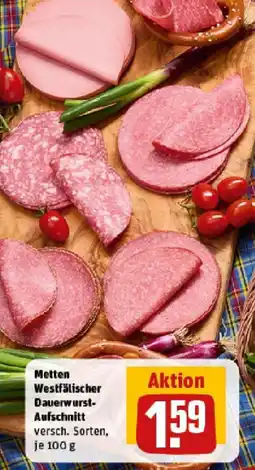 REWE Metten Westfälischer Dauerwurst Aufschnitt Angebot