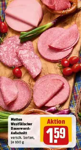 REWE Metten Westfälischer Dauerwurst Aufschnitt Angebot