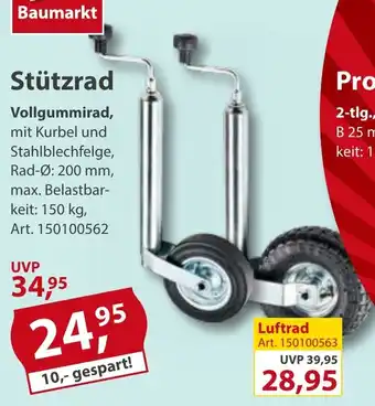Sonderpreis Baumarkt Stützrad Angebot
