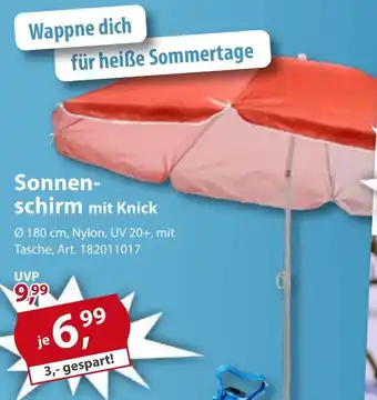 Sonderpreis Baumarkt Sonnenschirm mit Knick Angebot