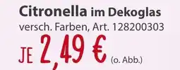Sonderpreis Baumarkt Citronella im Dekoglas Angebot