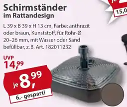 Sonderpreis Baumarkt Schirmständer im Rattandesign Angebot