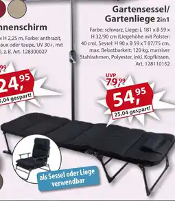 Sonderpreis Baumarkt Gartensessel/ Gartenliege 2in1 Angebot