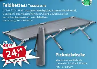 Sonderpreis Baumarkt Feldbett inkl. Tragetasche Angebot