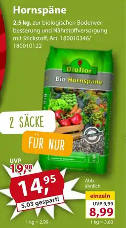 Sonderpreis Baumarkt Bioflor Hornspäne Angebot