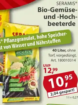 Sonderpreis Baumarkt SERAMIS Bio-Gemüse- und -Hochbeeterde Angebot